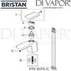 Bristan Pivot Basin Mixer Tap Clicker Waste Spares